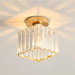 Crystal Pendant Ceiling Light, Modern E27 Semi Flush Design for Home Decor