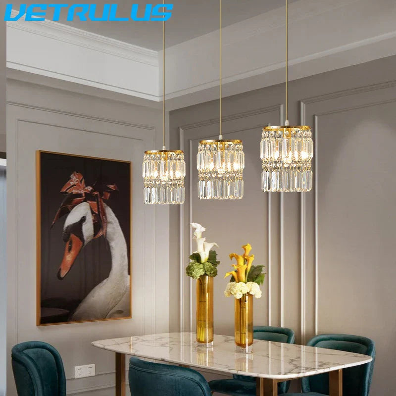Afraliatm Crystal Pendant Light | Modern Chandelier for Dining Table and Kitchen Island