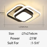 Round Square LED Ceiling Light - Small Indoor Night Light