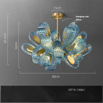 Copper Glass Blue Beauty Designer Wall Sconce LED Wall Light