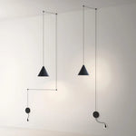 Geometric LED Pendant Light for Living Room Bedside - Nordic Style Glam Fixtures