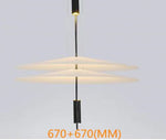 Nordic Flamingo Chandelier: White Light Minimalist Round Lamp for Living, Bed, Dining Room