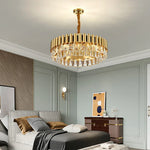Oval Stainless Steel Crystal Chandelier for Dinning Room Lighting