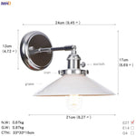 Modern Amber Glass Ball LED Wall Lamp for Home Bedroom Stair Mirror