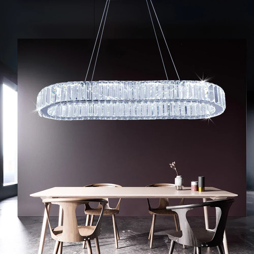 Luxury Crystal LED Pendant Chandelier for Home Lighting & Decor