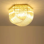 LED Glass Chandelier Hanging Lamps for Foyer - Modern Stainless Steel Design