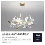 Ginkgo Leaf Decor Chandelier - Nordic Fine Flower Art Light for Living Room