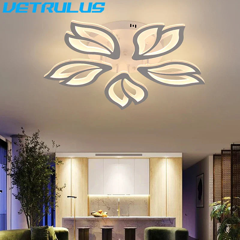 Geometric Acrylic LED Ceiling Chandelier for Modern Nordic Decor