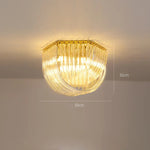LED Glass Chandelier Hanging Lamps for Foyer - Modern Stainless Steel Design