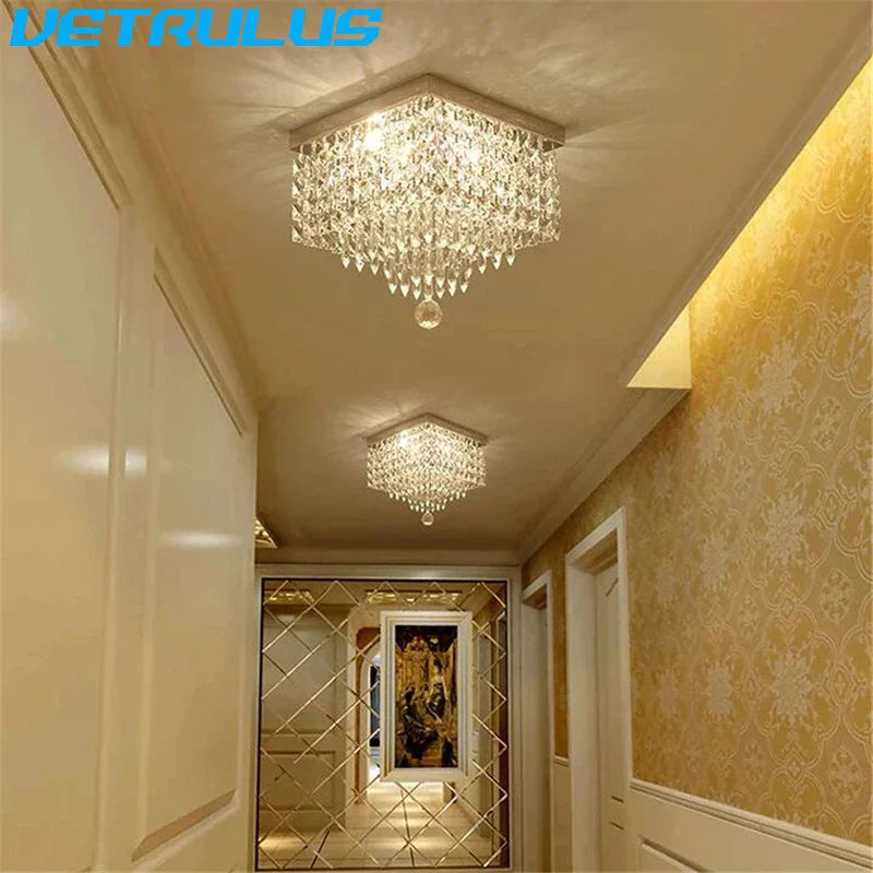 Crystal LED Chandelier Ceiling Lamp for Luxe Home Decor