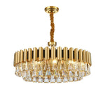Oval Stainless Steel Crystal Chandelier for Dinning Room Lighting