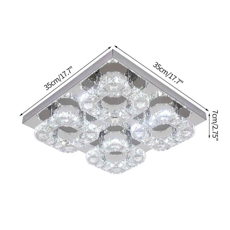 Afralia Smart LED Chandelier Modern Ceiling Lamp Remote Control for Living Dining Room