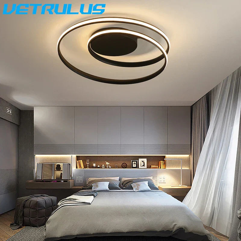 Spiral Acrylic LED Chandelier Ceiling Light by for Living Room Dining Hallway