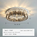 Crystal Chrome Ceiling Lamp - Simple Modern Nordic Living Room Dining Bedroom Lighting