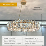 Crystal Chandelier: Elegant Nordic Design for Living, Dining, Bedroom