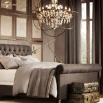 Crystal LED Chandelier: Contemporary Orb Pendant Light for Home Decor