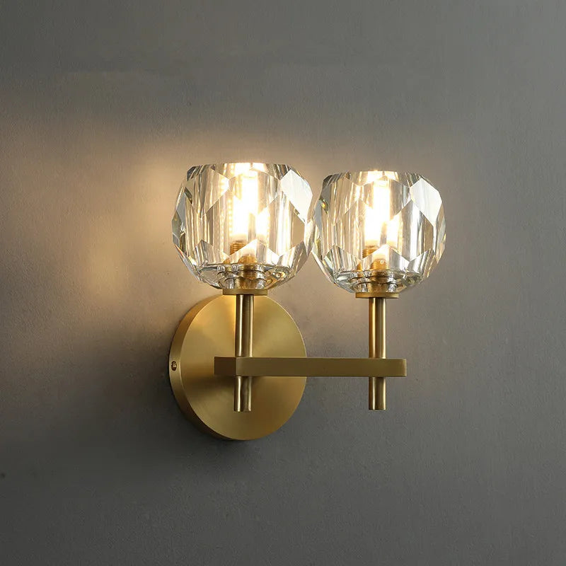Crystal LED Chandelier: Modern Nordic Design Copper Ceiling Light Fixture