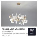 Ginkgo Ceramic Chandelier: Luxury Pendant Lights for Dining & Living Room