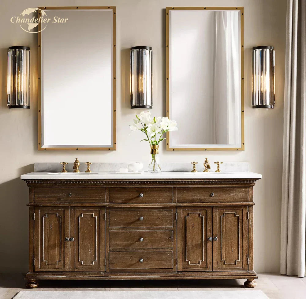 Crystal Prism LED Wall Sconce - Modern Black Lustre Lighting Fixtures