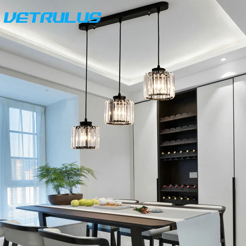 Crystal LED Pendant Chandelier for Dining Living Room Decor