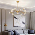 Crystal LED Chandelier: Modern Nordic Design Copper Ceiling Light Fixture