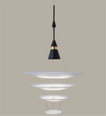 Spiral Acrylic Ring LED Pendant Light - White Nordic Designer Minimalist Lamp
