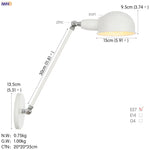 Long Arm Black Wall Light Retro Industrial Vintage LED Wall Lamp