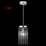 Modern Luster Chandelier LED Crystal Pendant Lamp for Restaurant, Balcony, Aisle