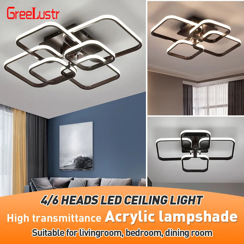 Acrylic Ceiling Lights Modern Chandelier LED Lamps Dining Living Room Bedroom Decor