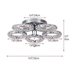 Crystal Ceiling Chandelier: Modern K9 LED Smart Ring Light Fixture for Dining & Living Room