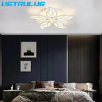 Modern Leaf Design Ceiling Chandelier & Wall Lamps Set