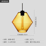 Geometric Glass Pendant Light Collection: Modern Crystalline Pendant Series