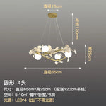 Nordic Glass Ball Chandelier with Petals by - Luxury Interior Lighting