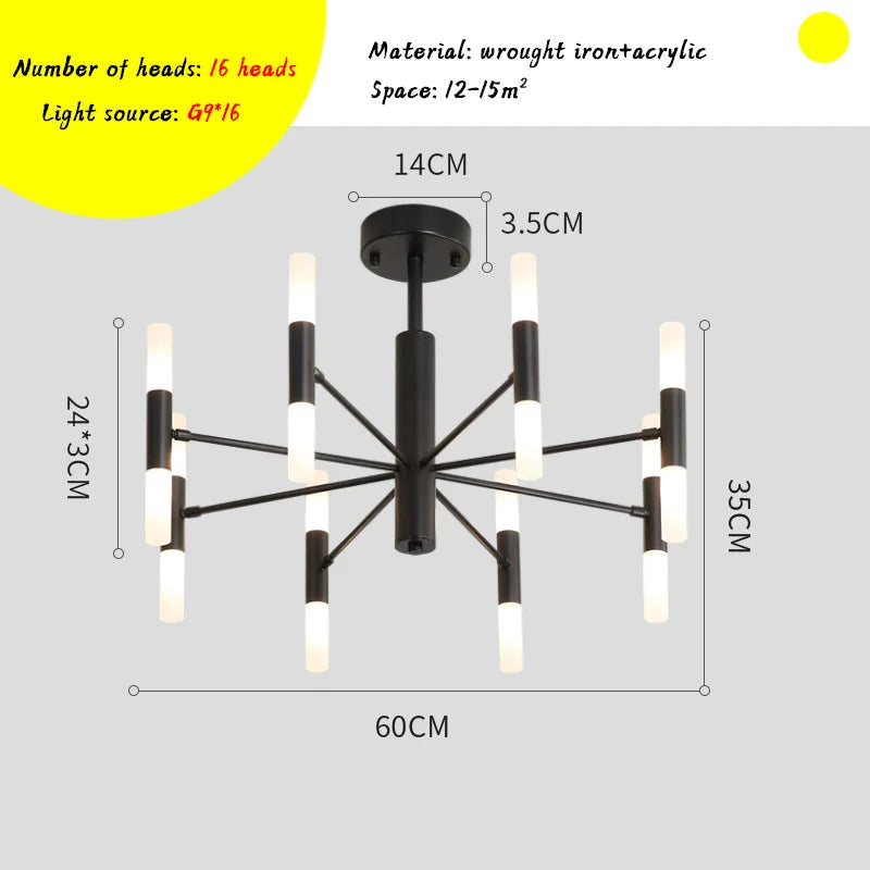 Nordic LED Pendant Chandelier: Modern Home Decor Light Fixture for Living Room, Bedroom & Restaurant