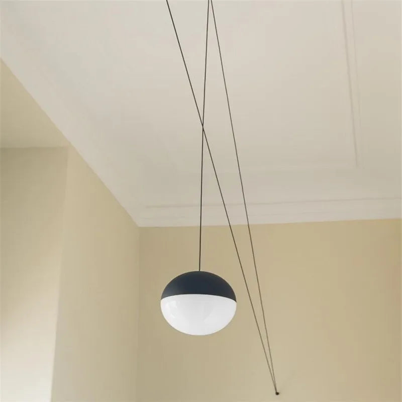 Geometric Glass Ball LED Pendant Chandelier Ceiling Lamp for Living Dining Bedroom
