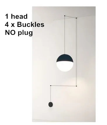 Geometric Glass Ball LED Pendant Chandelier Ceiling Lamp for Living Dining Bedroom