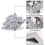 LED Crystal Chandelier Mirror Rings Ceiling Light for Home Décor