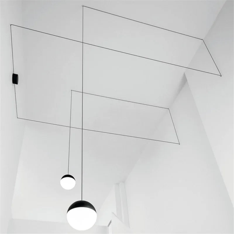 Geometric Glass Ball LED Pendant Chandelier Ceiling Lamp for Living Dining Bedroom