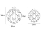 Pinecone Pendant Light - Modern White Acrylic Lamp for Dining Room