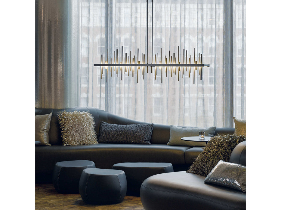 Hubbardton Forge Cityscape 1-Light LED Linear Island Pendant