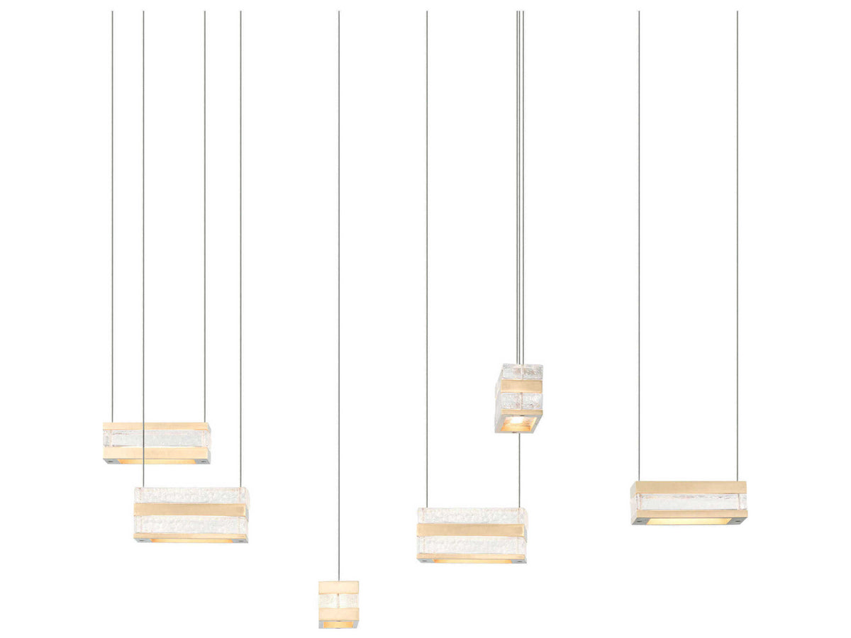 Hubbardton Forge Art + Alchemy Stacks 6-Light Geometric Island Pendant