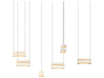 Hubbardton Forge Art + Alchemy Stacks 6-Light Geometric Island Pendant