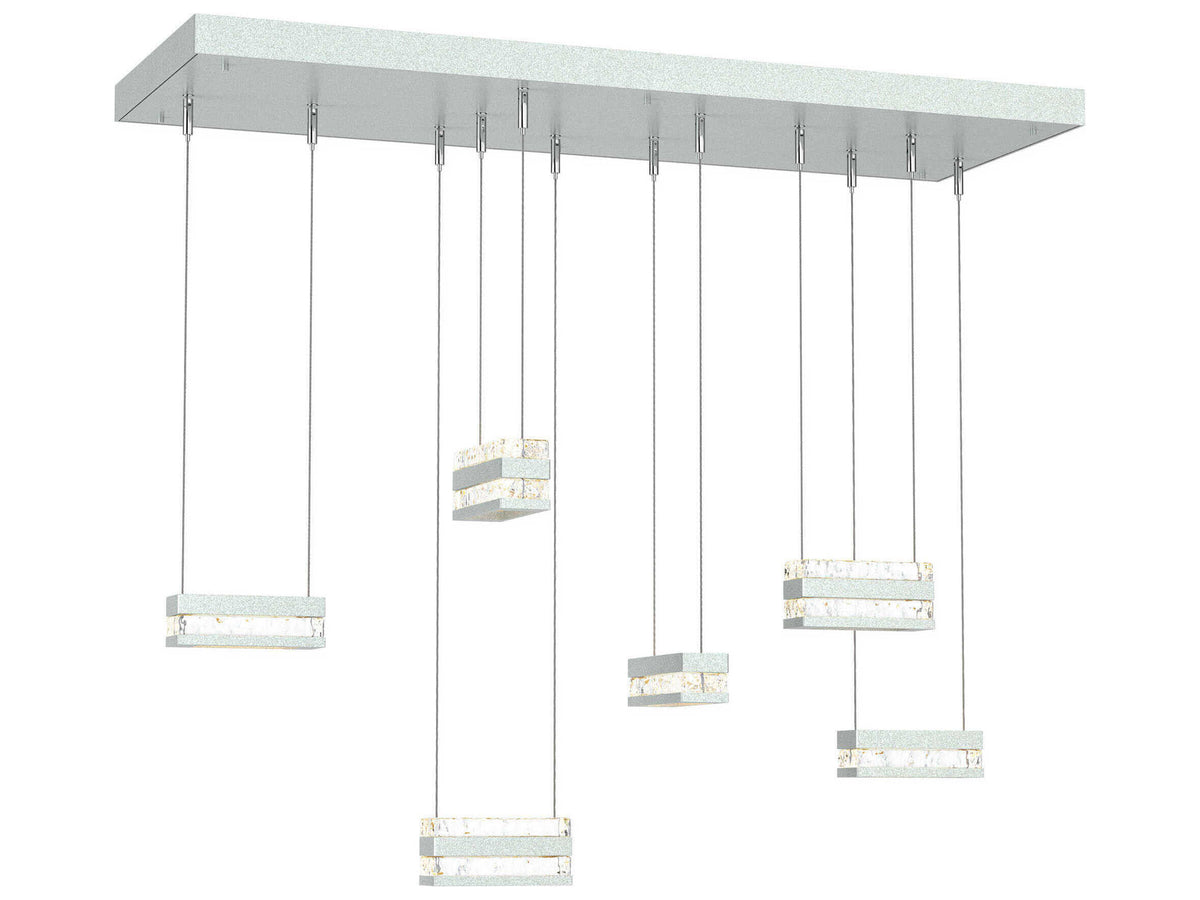 Hubbardton Forge Art + Alchemy Stacks 6-Light Geometric Island Pendant
