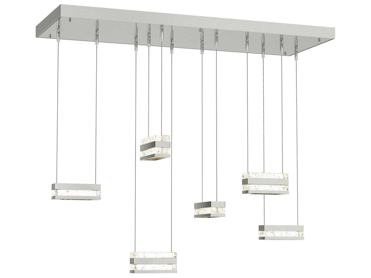 Hubbardton Forge Art + Alchemy Stacks 6-Light Geometric Island Pendant