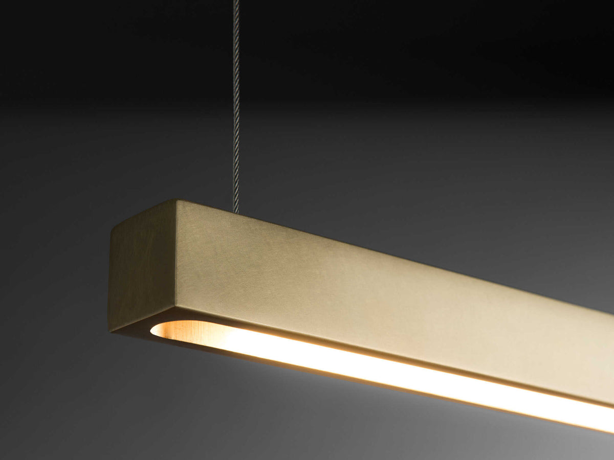 Hubbardton Forge Art + Alchemy Ingot 1-Light LED Linear Island Pendant