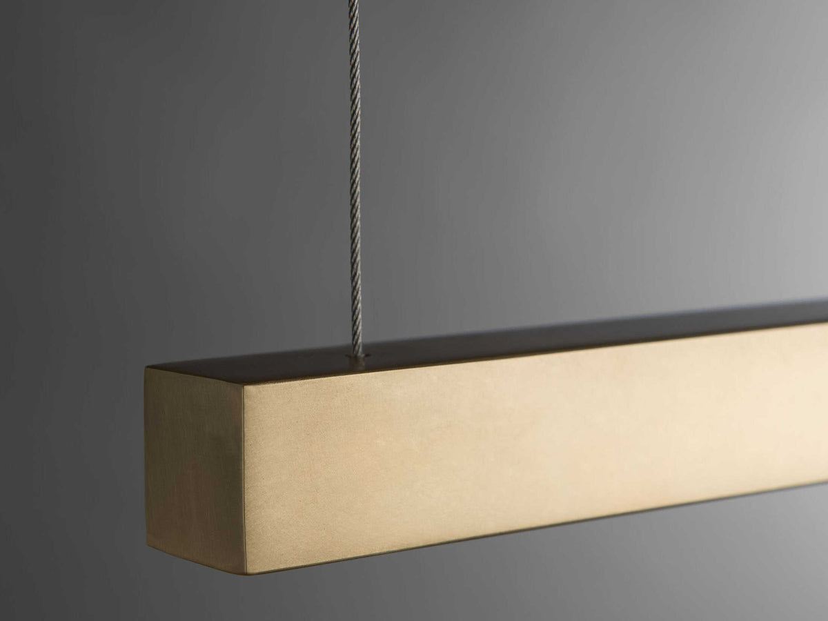 Hubbardton Forge Art + Alchemy Ingot 1-Light LED Linear Island Pendant