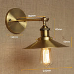 White Glass Retro Industrial Wall Sconce, Vintage Edison Style Wall Lights Fixtures