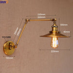 Swing Arm Wall Light Gold Copper Vintage Sconce Edison Loft Wall Lamp