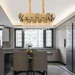 Stainless Steel Crystal Golden Chandelier for Dinning Room