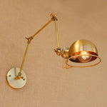 Golden Loft Swing Arm LED Wall Sconce Retro Style Lamp - Adjustable Long Arm Light Fixtures